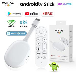 글로벌 버전 안드로이드 14 TV 스틱 Q2 Ultra 4K HDR Allwinner H313 음성 리모컨 BT5.X Chromecast Wifi 6 2G 16G 미니 홈 TV 스틱