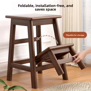 홈 개선 계단 가정용 접이식 의자 2단계 사다리 의자 다기능 주방 이중 목적 사다리