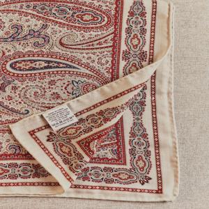 레트로 페이즐리 너트 플라워 실크 울 빈티지 스타일 양면 스카프 패셔너블 넥타이 65cm 다기능 기하학 패턴 여성 스카프