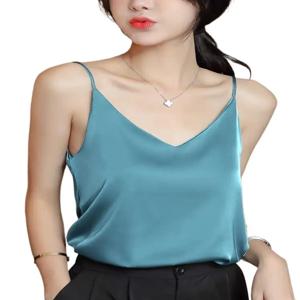 여성용 핑크 실크 새틴 캐미솔 편안한 아세테이트 새틴 안감 시폰 탑 플러스 사이즈 봄 여름 이너웨어 캐미 2026