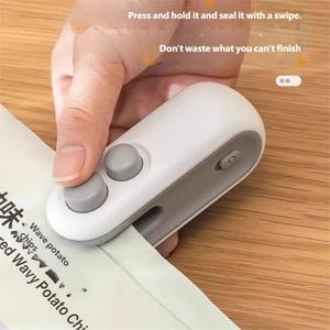 미니 밀봉기 USB 충전식 열 밀봉기 보관 가방 플라스틱 포장 식품 밀봉 클립 가방 휴대용 식품 열 밀봉기
