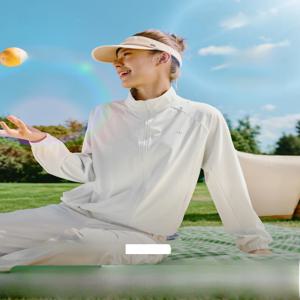 바나나잎 여성용 루즈핏 스탠드 칼라 자외선 차단 의류 속건 시원한 느낌 아웃도어 고탄성 숏 재킷 스포츠 코트