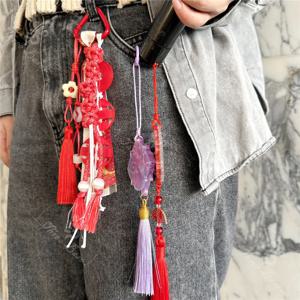 수제 휴대폰 키체인 장식 가방 체인 액세서리