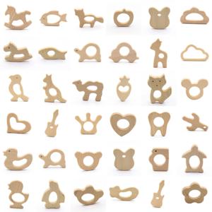 DIY 아기 체육관 장난감 나무 목걸이 펜던트 식품 학년 나무 Teether 장난감 거북이 코알라 고래 거북이 나무 젖니가 남 장난감