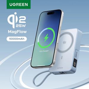 【KC 인증】유그린 Qi2.2 25W 보조배터리 고속 충전 10000mAh 타입 C 케이블 파워뱅크 아이폰 17 프로 맥스용 MagSafe 30W 지원