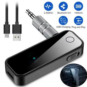2 IN 1 블루투스 오디오 리시버 트랜스미터 핸즈프리 통화 3.5mm AUX 잭 USB 동글 스테레오 음악 무선 어댑터 TV PC 자동차용