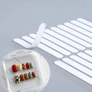 30개 네일 접착 테이프 인조 손톱 디스플레이 스탠드 글루 양면 접착 연습용 스퀘어 라운드 강력 접착 스티커