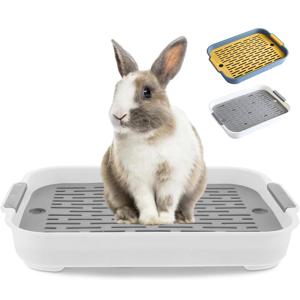 1pc 토끼 쓰레기 상자 작은 애완 동물 화장실 트레이 Bunnie 코너 화장실 상자 흰 족제비 햄스터 드래곤 고양이 기니피그 네덜란드 돼지 용품