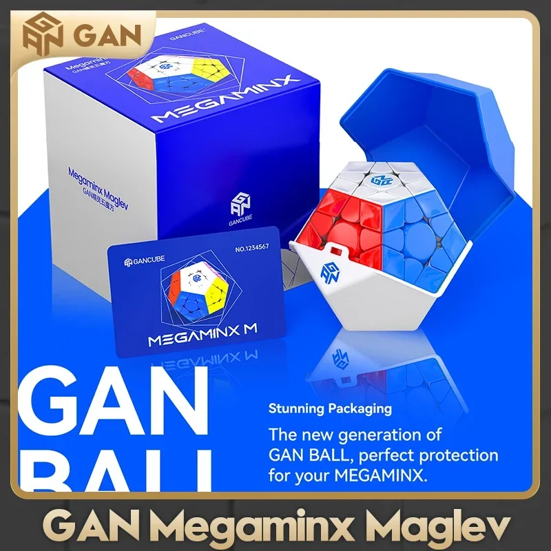 GAN Megaminx 새로운 UV 매트 메가 Maglev 160 원래 고품질 속도 매직 큐브 정십이면체 자석 속도 퍼즐 선물 ​​장난감