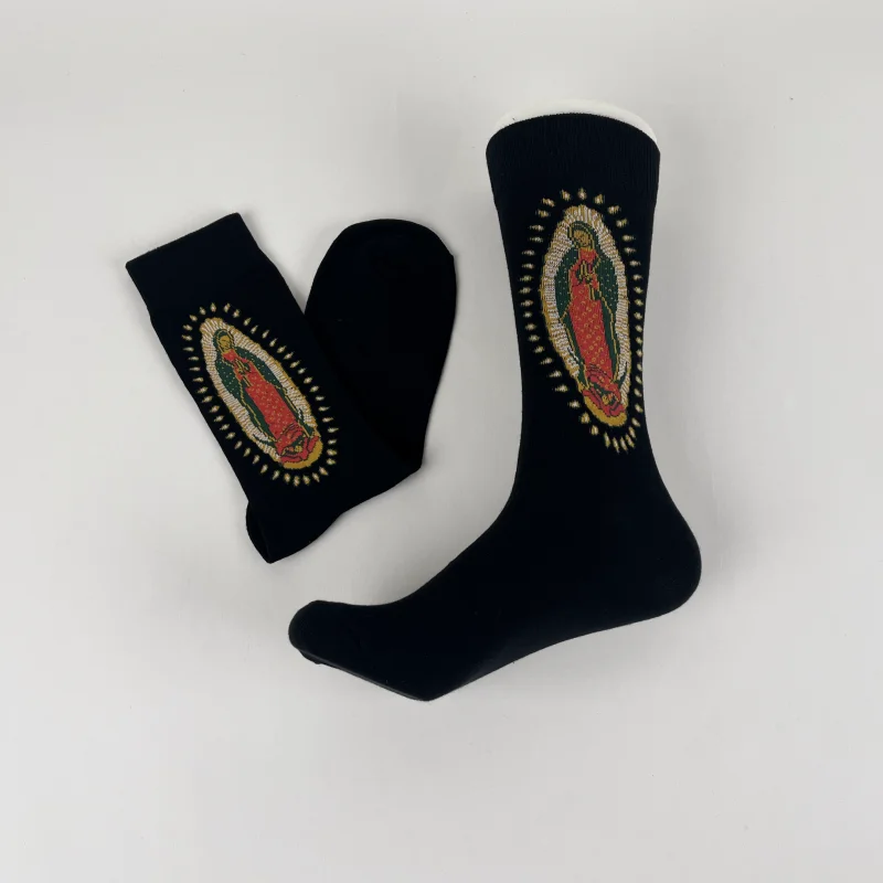 1 쌍 반짝이 초상화 패션 스트리트 남성용 종아리 중반 양말