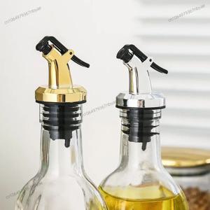 골드 올리브 오일 스파우트 오일 식초 병 마개 주둥이 누출 방지 노즐 디스펜서 크리 에이 티브 누출 방지 실리콘 병 마개