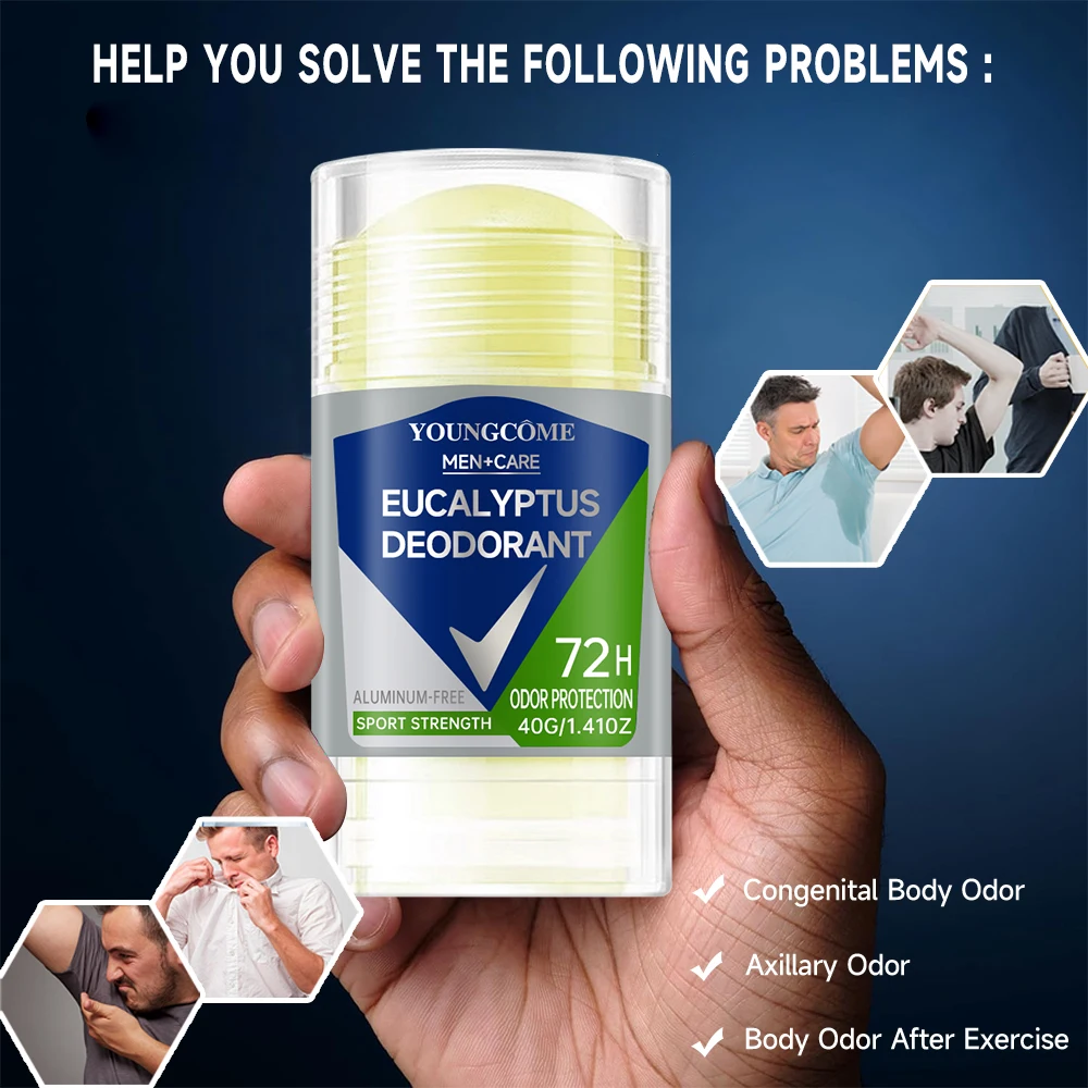 남성용 데오도란트 롤온 병 땀 냄새 제거제 겨드랑이 바디 데오도란트 스틱 빠른 건조 지속 휴대용 새로 고침