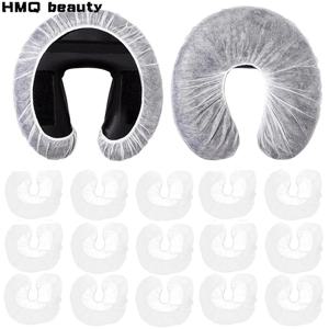 50/10pcs 일회용 머리 받침 커버 탄성 U 자형 베개 커버 부직포 마사지 페이스 레스트 크래들 커버 뷰티 스파 도구