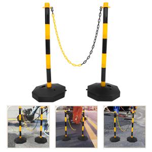1 세트 도로 볼라드 교통 포스트 휴대용 플라스틱 안전 배리어 채울 수있는 기본 주차장 건설 현장 보안 교통