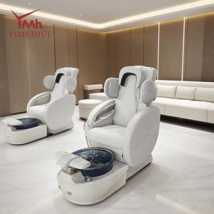 고급 편안한 전동 리클라이닝 풋바스 의자, 럭셔리 마사지 스파 페디큐어 의자 (살롱용, 볼 포함)