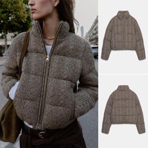 두꺼운 니트 자켓 여성 캐주얼 긴팔 스탠드 칼라 8가닥 꼬임 따뜻한 가을 겨울 신상품 코튼 코트
