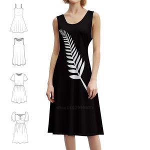 실버 펀 뉴질랜드 보헤미안 민소매 드레스 멀티 프린트 비치 휴가 파티 드레스 뉴질랜드 키위 실버 펀 Nz 마오리