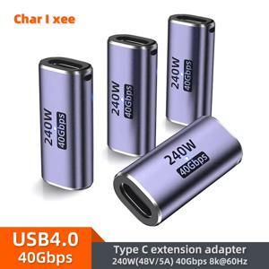USB C 암-암 어댑터 (PD 240W, 40Gbps, 8K 60Hz 비디오 지원, 썬더볼트 4/3, 맥북 프로/에어, 아이패드 호환, USB-C 허브)