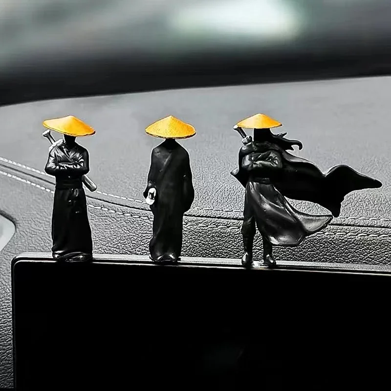 장식용 50mm 레진 미니 피규어 고대 한일 사무라이 전사 사무실 큐비클 가정 데스크탑 자동차 인테리어 모델 선물