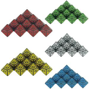 DND RPG 역할 테이블 게임용 10면 아크릴 주사위 D10 다면체 주사위 세트