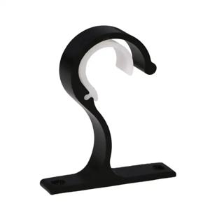 인기있는 커튼 막대 브래킷 행거 후크 막대 지원 클램프 크로스바 고정 클립 벽 후크 주최자 레일 랙 홈 스토리지