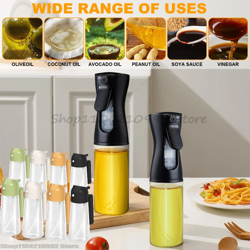 200/300/500ml 오일 스프레이 올리브 오일 스프레이 병 주방 요리 디스펜서 캠핑 베이킹 식초 간장 스프레이어 용기