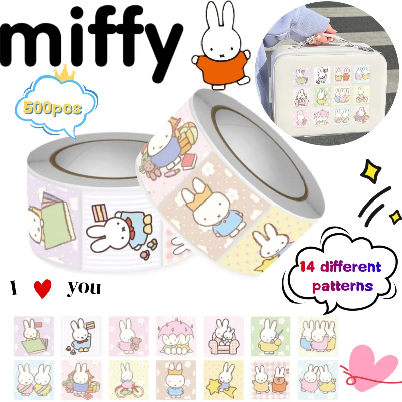 미피 컬 스티커 고품질 애니메이션 만화 프린트 크리에이티브 다이어리 DIY 데스크탑 휴대폰 케이스 방수 스티커 500개