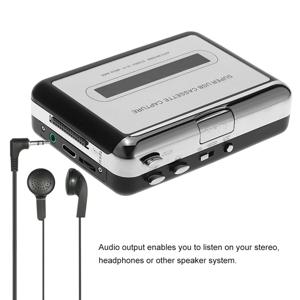 USB 카세트 변환기 카세트 테이프를 MP3로 변환하는 하이파이 음질 휴대용 음악 플레이어 (이어폰 포함)