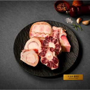 더한우플러스 한우 소꼬리 사골 우족 반골 몸보신 세트 곰국 곰탕