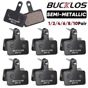 BUCKLOS 세미 메탈 산악 자전거 디스크 브레이크 패드, 반금속 유압 디스크 브레이크 패드, 자전거 브레이크 패드, 시마노 B01S B05S 용