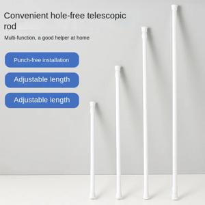 1pc 텔레스코픽 샤워 커튼 막대 조절 가능한 길이 드릴링 필요 없음 당김 막대 창 욕실 캐비닛 옷장에 적합