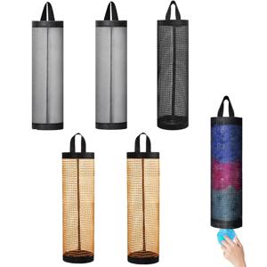 벽걸이 메쉬 봉지 디펜서 걸이식 잡화 가방, 재사용 보관 파우치, 쓰레기 봉투, 주방 쓰레기 오르그