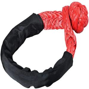 차량 복구를 위한 합성 섬유 소프트 걸쇠 오프로드 견인 로프 자동차 트레일러 풀 로프(보호 슬리브 포함) 38000 Lbs