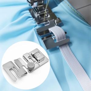 1개 탄성 밴드 프레서 풋 가정용 재봉틀 도구 탄성 코드 패브릭 스트레치 풋 브라더 DIY 재봉 액세서리용