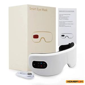 올인원 블루투스 눈 마사지기 (4D 공기압 및 진동 기능), 눈 휴식을 위한 무선 충전 스마트 마스크