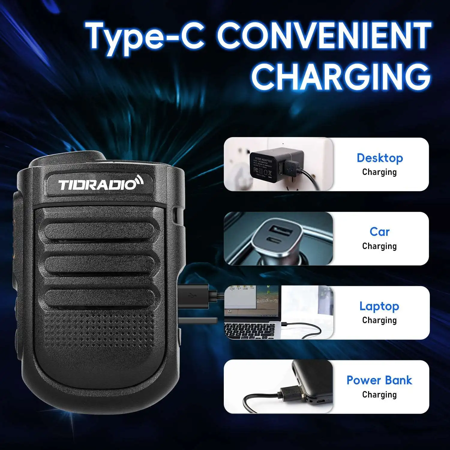 TD-H3 Plus 라디오용 TIDRADIO 무선 핸드헬드 스피커 마이크