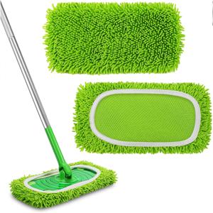 2 팩 재사용 가능한 건식 청소 천 Swiffer 스위퍼 걸레 교체와 호환되는 마이크로 화이버 습식 걸레 패드
