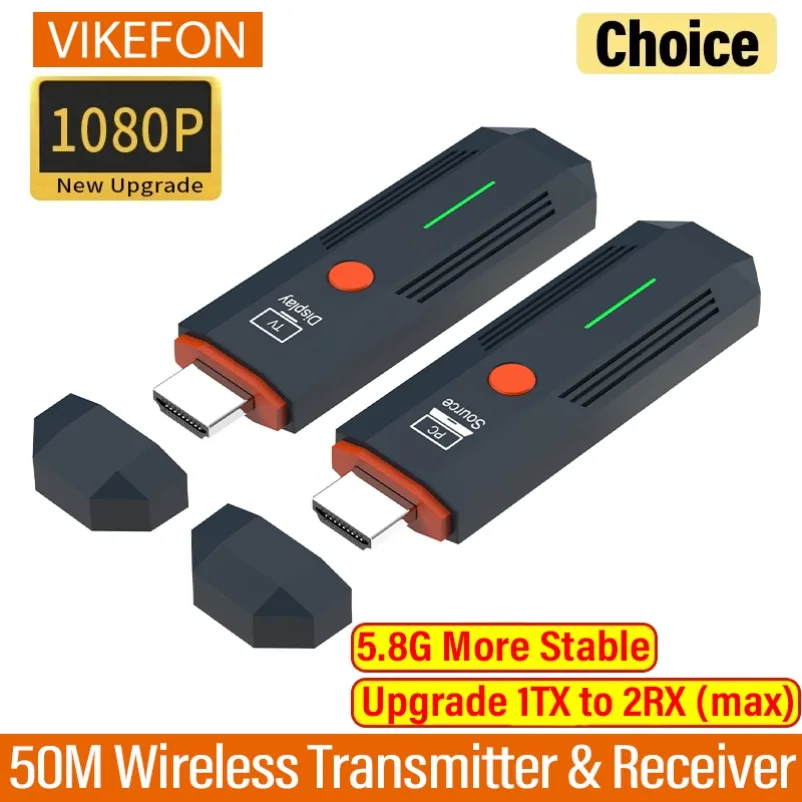50M 1080P HDMI 호환 무선 전송 송신기 수신기 비디오 TV 스틱 디스플레이 확장기 카메라 노트북 PC-TV