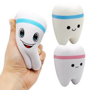 치아 모양 장난감 어린이를위한 느린 상승 스트레스 선물 귀여운 만화 Squishy Squish Antistress 어린이 장난감 치과 의사 선물