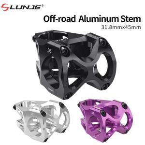 CNC 자전거 줄기 31.8/35mm MTB 자전거 테이블 전원 알루미늄 합금 45MM 도로 자전거 핸들 줄기