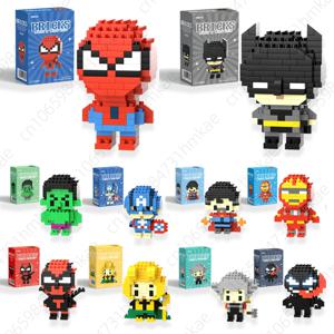 스파이더맨 블록 데드풀 & 베놈 아이언맨 피규어 배트맨 슈퍼히어로 만화 캐릭터 모델 장난감 선물용