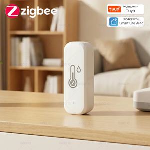 Tuya Zigbee 온도 습도 센서 스마트 홈 실내 온도계 습도계 앱 모니터링은 Smart Life Zigbee2mqtt와 함께 작동합니다.