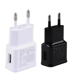 EU 플러그 어댑터 5V 듀얼 USB 충전기 범용 휴대폰 충전기 여행용 벽면 충전기 어댑터 (아이폰, 삼성, 샤오미, 화웨이용)