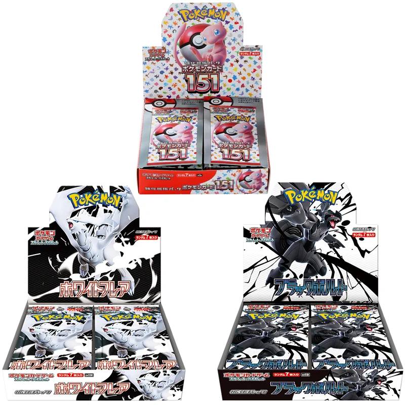 폭발적인 인기 140장 카드/박스 포켓몬 컬러 퍼플 151 일본어 SV2A SV11W 버전 제크롬 TCG 클래식 확장 부스터 박스 선물 세트
