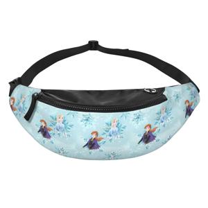 남녀공용 맞춤형 F-프로즌 만화 캐릭터 패니팩, 멋진 크로스바디 허리 가방, 여행 하이킹용 폰/돈 파우치