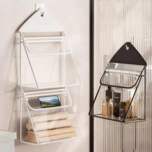 욕실 방수 보관 가방 벽걸이형 정리함 투명 PVC 포켓 (옷, 수건, 이중층, 휴대폰 터치스크린 수납 가능)