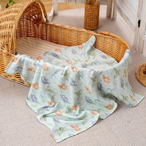 HappyFlute 80x80cm 아기 담요 고품질 인쇄 모슬린 코튼-캐시미어 혼합 슈퍼 소프트 2 레이어 유아용 편안한 담요