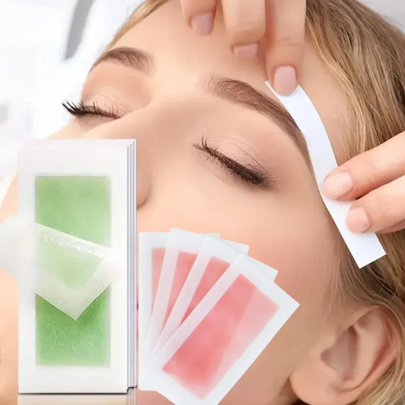 10/20/100개 제모 왁스 스트립 제모용 왁스 페이퍼 콜드 왁스 스트립 페이퍼 얼굴 목 팔 다리 바디 뷰티 도구