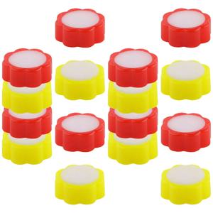 16Pcs 손가락 젖은 스폰지 금융 계산 용품 꽃 모양 계산 도구 손가락 끝 보습제 출납원 문구