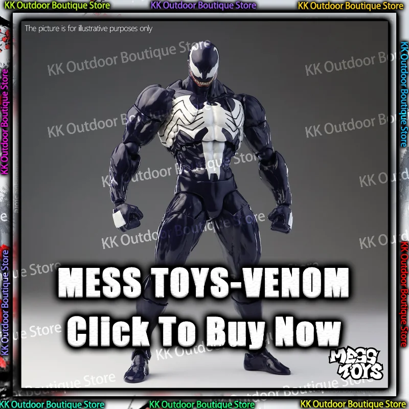 새로운 메스 토이즈 베놈 레탈 네이버 스파이더맨 심비오틱 블랙 슈트 메스토이즈 스파이더맨 애니메이션 액션 피규어 모델 인형 선물 장난감